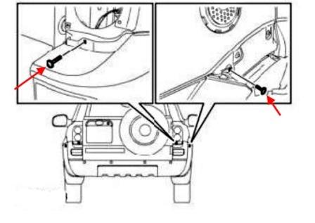 diagram of rear bumper Land Rover Freelander (1996-2006)